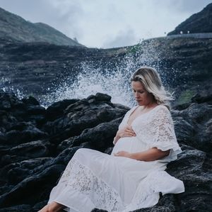 Boho Maternity or Wedding Maxi Dress